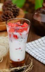 Indonesian drink called es semangka on ramadhan.