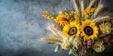 Countryinspired Floral Mix With Sunflowers