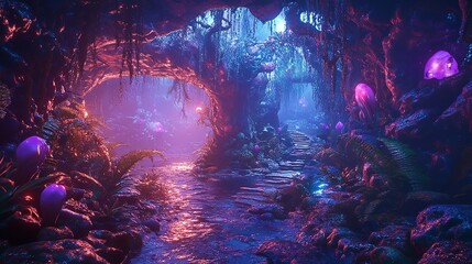 Naklejka premium Abstract Colorful Psychedelic Acid Trip Portal