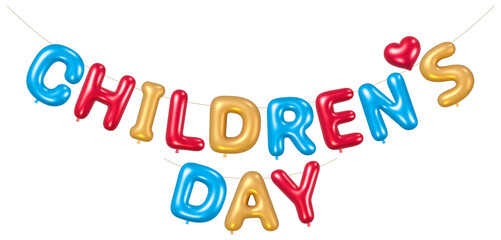 Colorful Balloon Banner for Children's Day