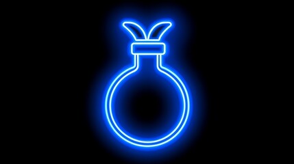 Obraz premium Neon Flask Icon Graphic