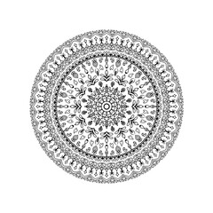 Intricate ornamental round lace pattern with delicate symmetry and fine detailing