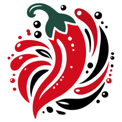 Spicy Chili Pepper Flame – Fiery Abstract Design