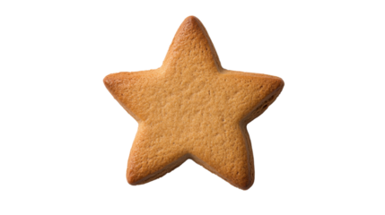 gingerbread star cookie isolated on white background