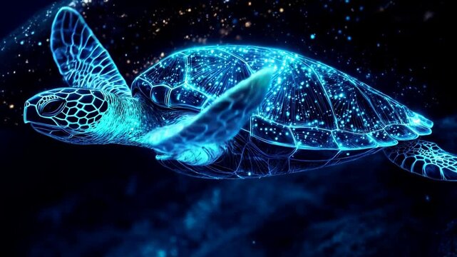 turtle in the night