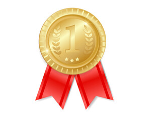 gold award medal, champion trophy for 1st place