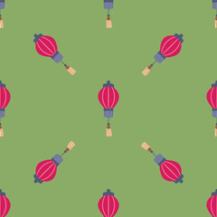 Seamless pattern with Japanese lanterns. Design for fabric, textile, wallpaper, packaging
