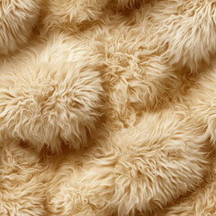 Luxurious cream faux fur texture folds close-up filling image space, appearing soft and inviting