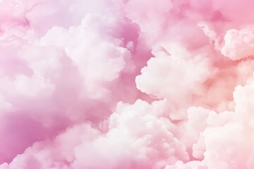 Background with colorful clouds on a pink background.