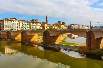Santa Croce and Ponte alle Grazie, Florence, Italy