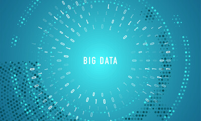 Abstract big data visualization. Big data code representation. Graphic concept for your design