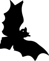 black silhouette of a bat