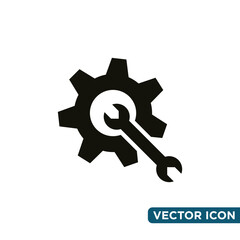 Simple Gear Icon Design Template 