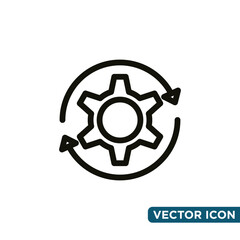 Obraz premium Simple Gear Icon Design Template 