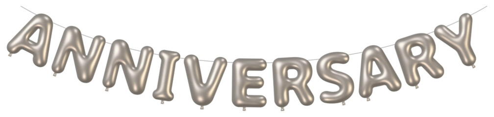 Silver Anniversary Balloon Banner