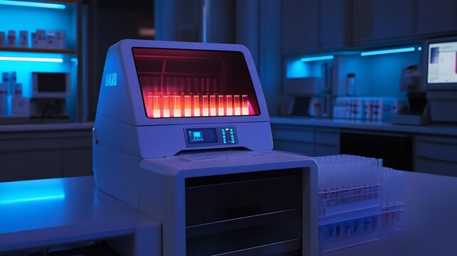 Advanced Medical Technology:  A State-of-the-Art PCR machine in a Modern Clinical Lab