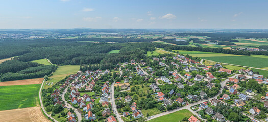 Die ländliche Natur rund um Gräfensteinberg in Mittelfranken aus der Vögelperspektive