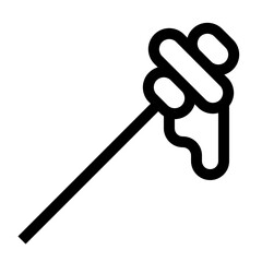 food and fruit thin icon