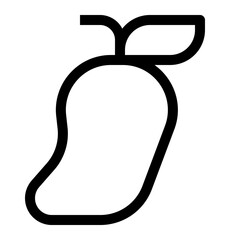 food and fruit thin icon