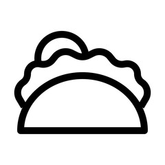 food and fruit thin icon