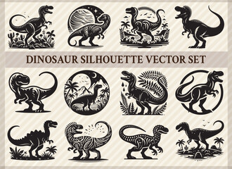 Dinosaur Set Dynamic and Diverse Dinosaur Designs for Creative Projects