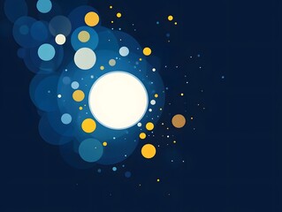 Fototapeta premium Captivating Cosmic Bubble Array Minimalist Abstract Digital Graphic Design