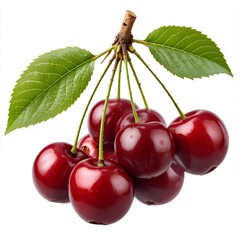 Bunch of fresh Cherries ai generated