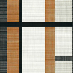 Rectangular abstract pattern with intersecting lines in tan, white, gray and black background