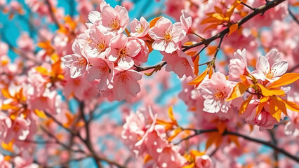 Obraz premium Spring's Blossoming Symphony: A Breathtaking Tapestry of Pastel Hues