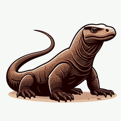Komodo dragon vector illustration
