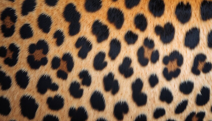 Fototapeta premium Close-up of leopard fur with distinctive black spots pattern.