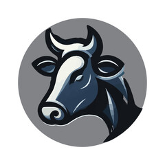 Beautiful cow head design illustration