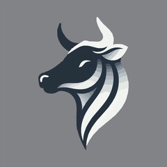 Beautiful cow head design illustration