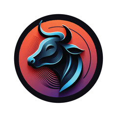 Beautiful cow head design illustration