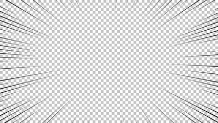 Black comic book transparent background