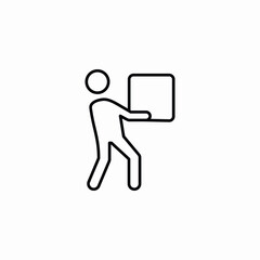 courier delivery package box icon vector sign