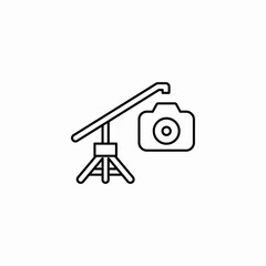 camera tripod equipment icon vector sign
