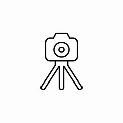 professional camera tripod icon vector sign