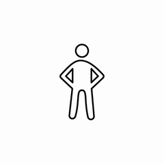 hands in pockets icon vector sign