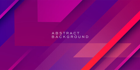 Abstract gradient purple and pink dark background. 3D overlap line pattern background. Eps10 vector