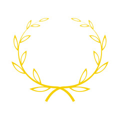 Gold Emblem Of Laurel Wreath