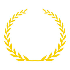 Gold Emblem Of Laurel Wreath