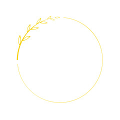 Gold Emblem Of Laurel Wreath