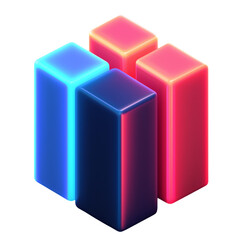 Fototapeta premium 3D charts and graph icon analysis business financial data 3d render illustration