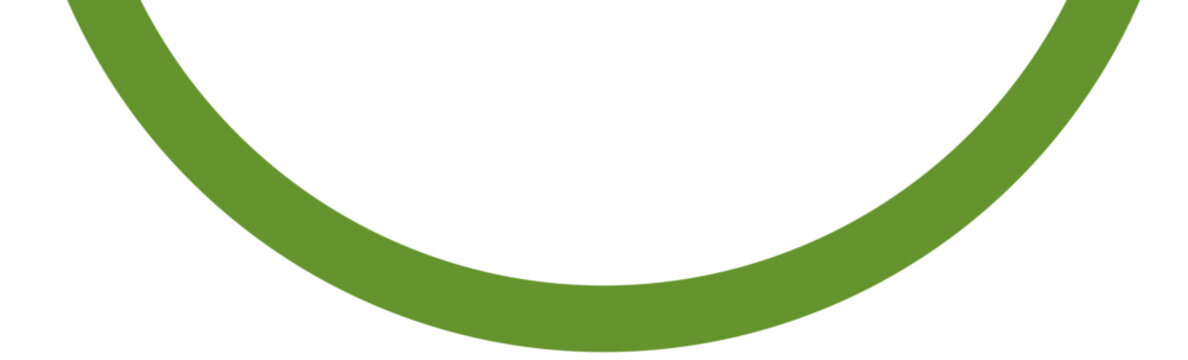 Green semicircle geometric line shape