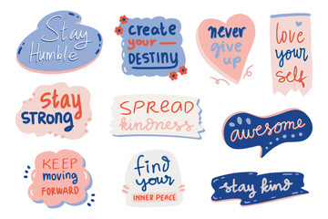 Cute Motivational Quotes Stickers Collection