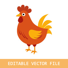 hen silhouette vector. Chicken cock silhouette,vector