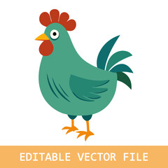 hen animal zoo wild life icon