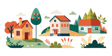 Minimalist japandi style houses with nature elements