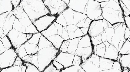 A stunning cracked glass effect with sharp edges and intricate fracture patterns.